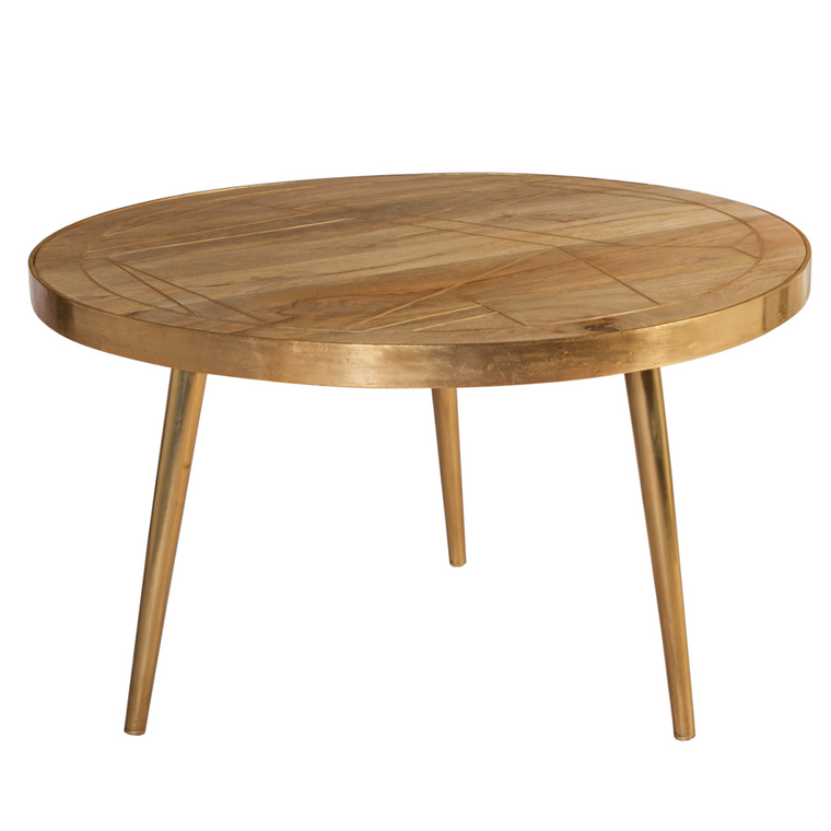 Light Gold  Round Coffee Table