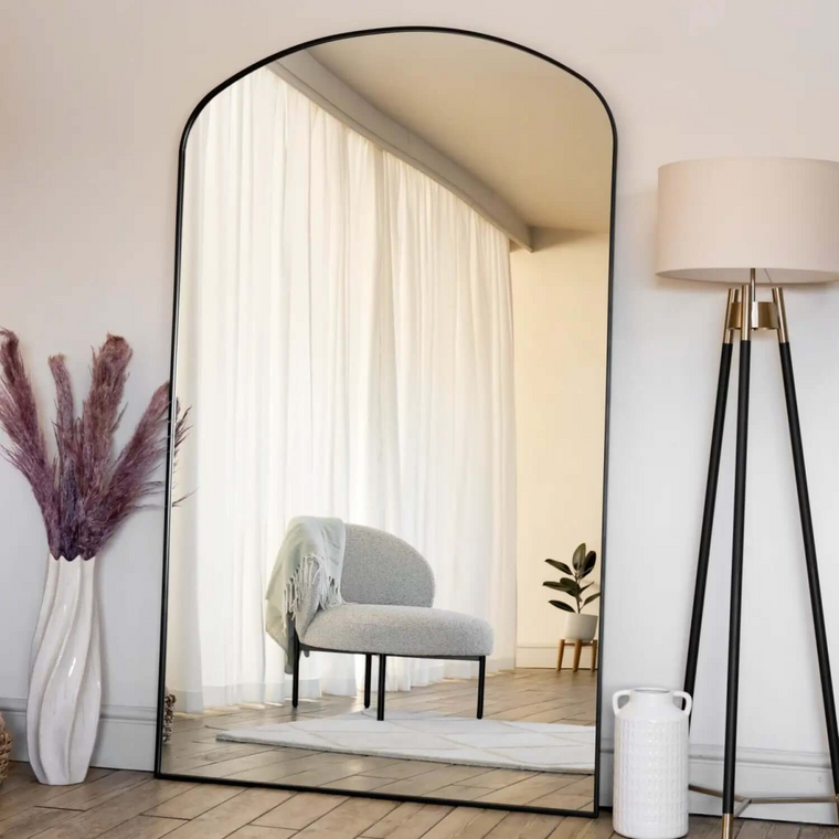 Yko- Black Metal Gentle Arch Mirror - 200cm x 120cm