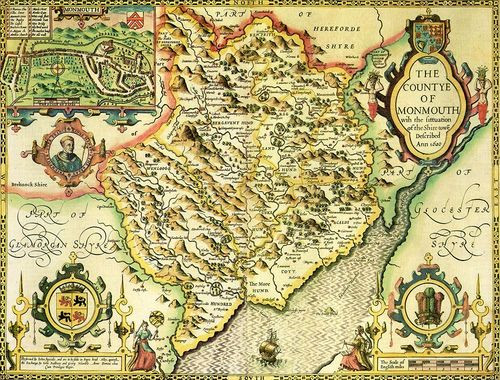 Montgomeryshire Historical Map 1000 Piece Jigsaw Puzzle (1610)