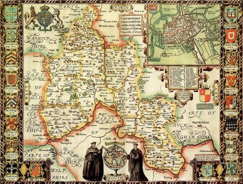 Oxfordshire Historical Map 1000 Piece Jigsaw Puzzle (1610)