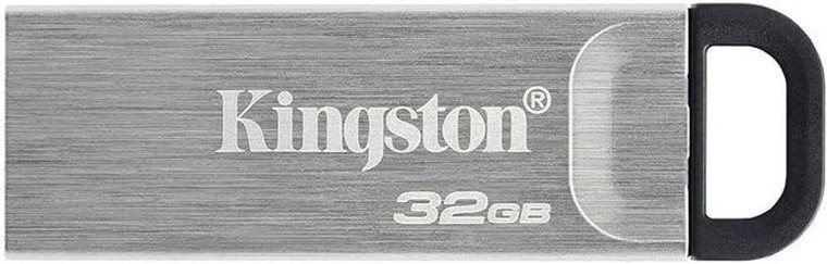 Kingston DataTraveler Kyson USB 3.2 Gen 1 Flash Drive 32GB - Stylish Capless Metal Case