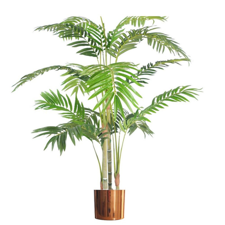 LARGE Tropical Plants Trees Exotic Tropical for Home or Office Display - Choice of Designs - - 120cm (4ft) Areca Palm Copper Planter