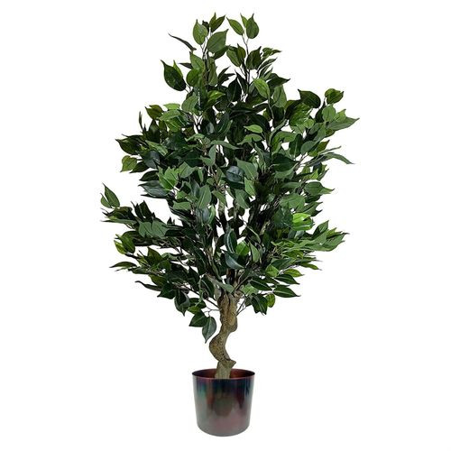 100cm Leaf Realistic Artificial Ficus Tree / Plant Bush Ficus Multicolour Planter