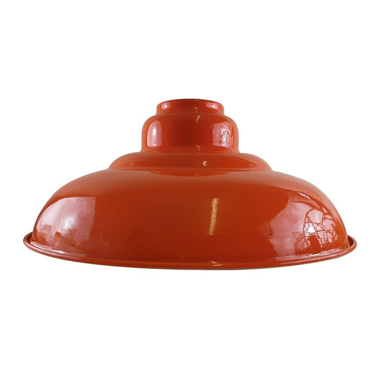 Ceiling Pendant Industrial Style Gloss Modern Metal Indoor Home Light Lampshade - Orange
