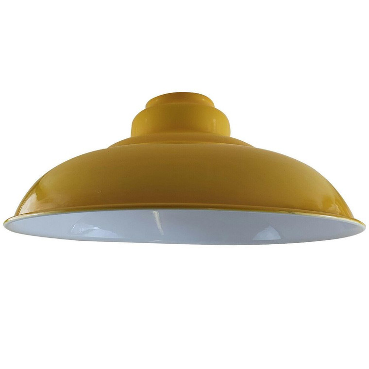 Ceiling Pendant Industrial Style Gloss Modern Metal Indoor Home Light Lampshade - Yellow