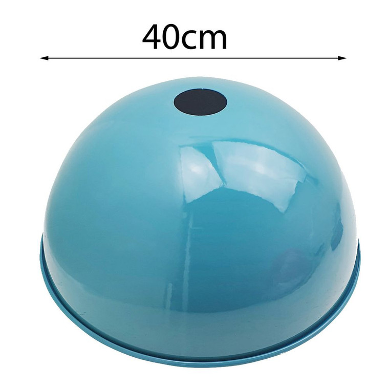 Retro Design Light Easy Fit 40cm Dome Lampshades Home Lounge Lighting - Light Blue