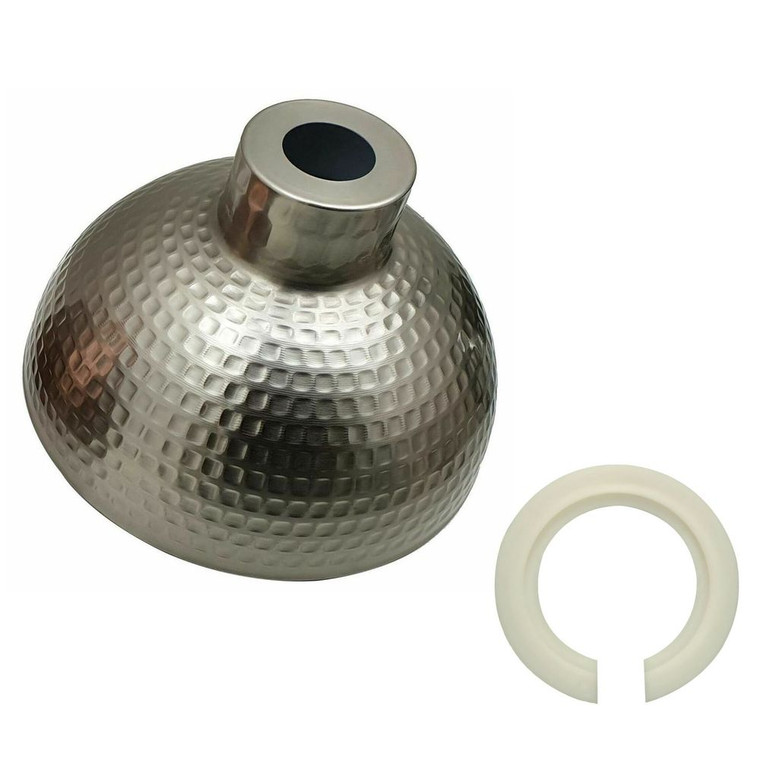 Modern Retro Ceiling Light Shade Easy Fit Pendant Lampshade - Satin Nickel