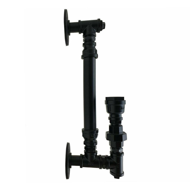 Vintage Industrial Rustic Water Pipe Wall Sconce Lamp - High Quality Indoor Light - Black