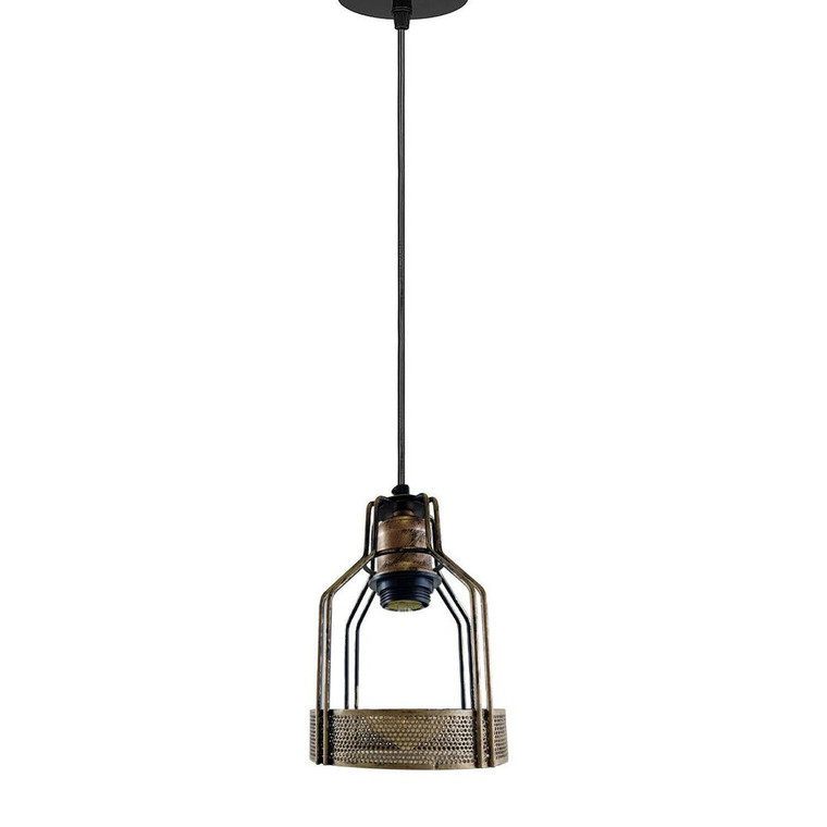 Vintage Industrial Copper Ceiling Pendant Light - Brushed Metal Bird Cage Shade - Hanging Lamp - High Quality - Without Bulb