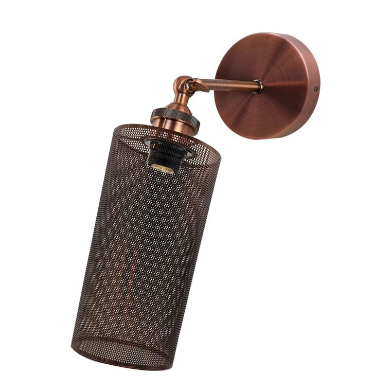 Vintage Industrial Rustic Wall Light - High Quality Fixture - UK Seller - Without Bulb / Rustic Red