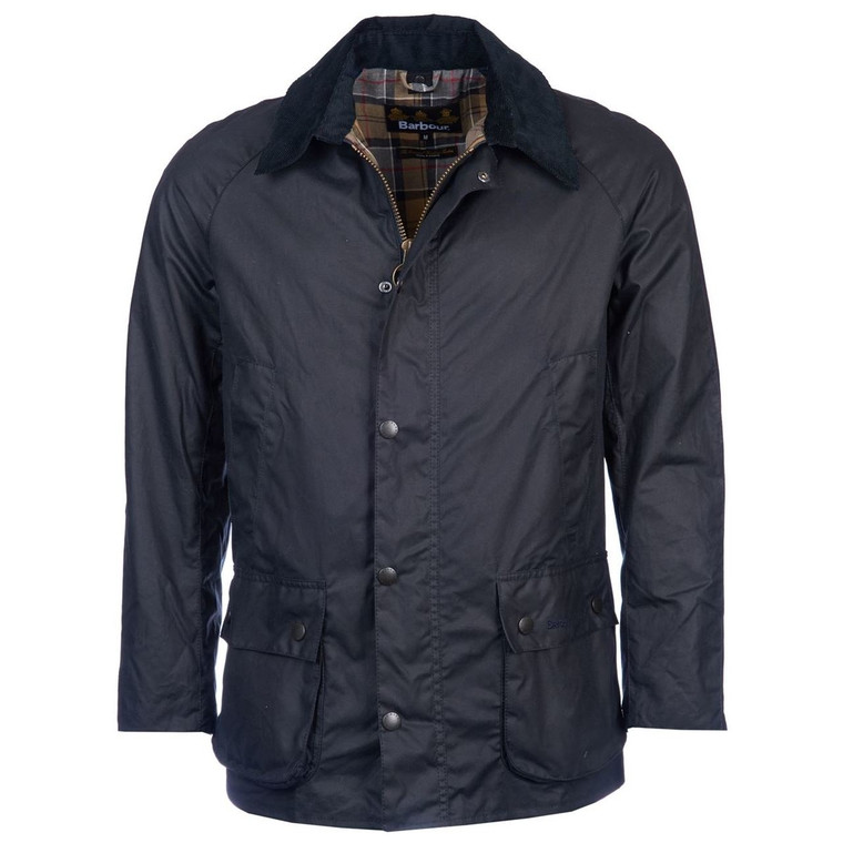 Navy Blue Mens Barbour Ashby Wax Jacket