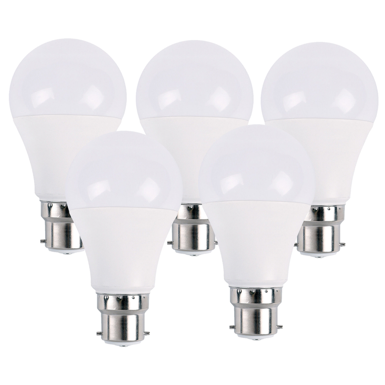 15W B22 Screw LED Light GLS bulbs, Energy Saving Edison  Cool White 6000K non dimmable lights - Pack 5