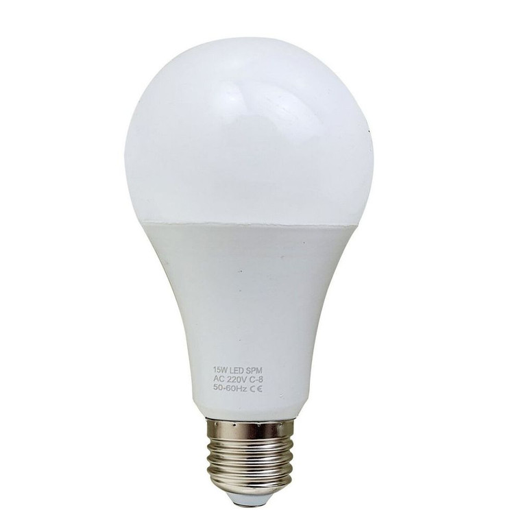 E27 15W Energy Saving Warm White LED Light Bulbs A60 E27 Screw-in non dimmable bulbs - Pack 1