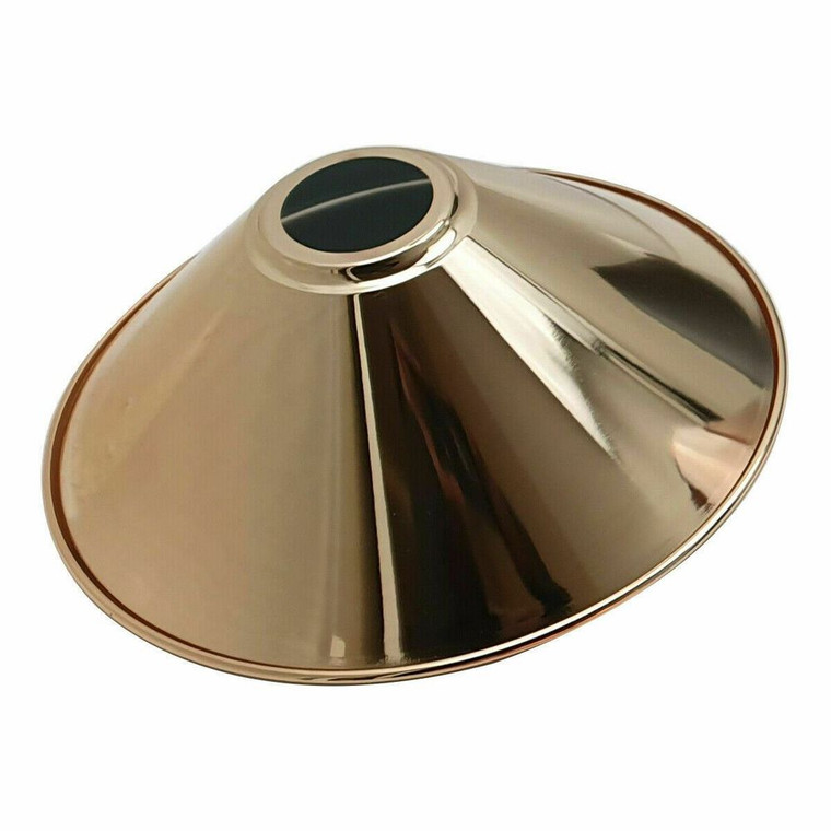 Modern22 x 10cm Cone Light Shades Metal Easy Fit Ceiling Pendant Hanging Lampshade only - French Gold