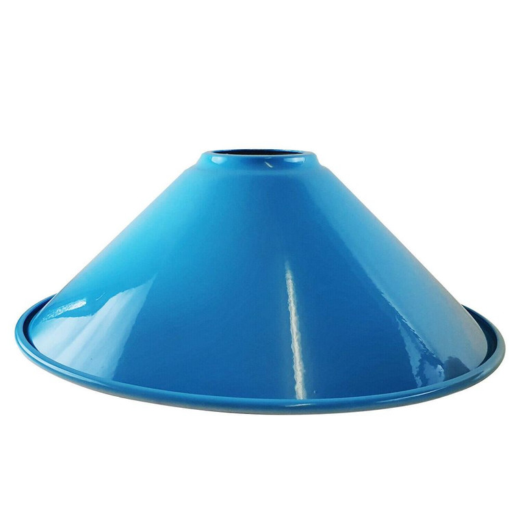 Modern22 x 10cm Cone Light Shades Metal Easy Fit Ceiling Pendant Hanging Lampshade only - Blue