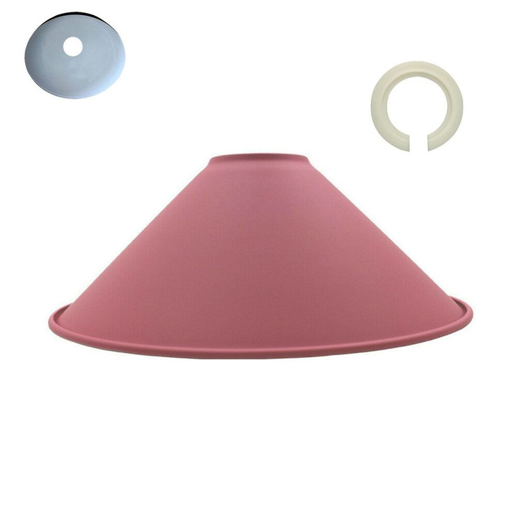 Modern22 x 10cm Cone Light Shades Metal Easy Fit Ceiling Pendant Hanging Lampshade only - Pink