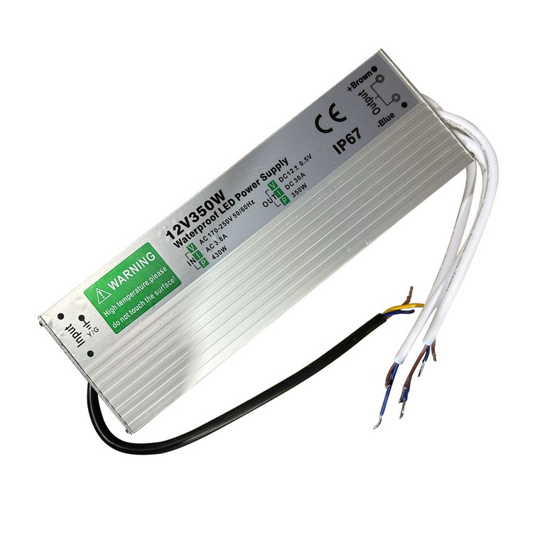 IP67 Waterproof LED Driver Power Supply Transformer AC240V-DC12V Power Converter - 350W