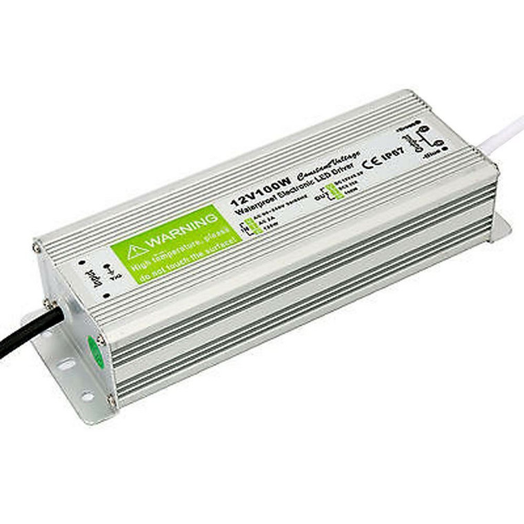 IP67 Waterproof LED Driver Power Supply Transformer AC240V-DC12V Power Converter - 100W