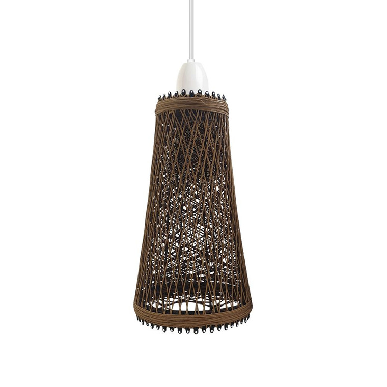 Retro Vintage Barrel Cage Lampshade - Easy Fit, Natural Rattan Material, Classic Design - Add Unique Style to Any Room