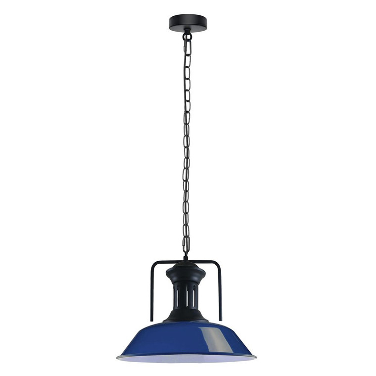 Vintage Navy Blue Pendant Light - Industrial Hanging Lamp Shade for Ceiling - High-Quality