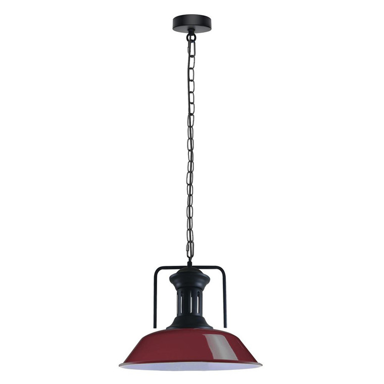 Vintage Industrial Burgundy Ceiling Pendant Light Shade Hanging Lamp