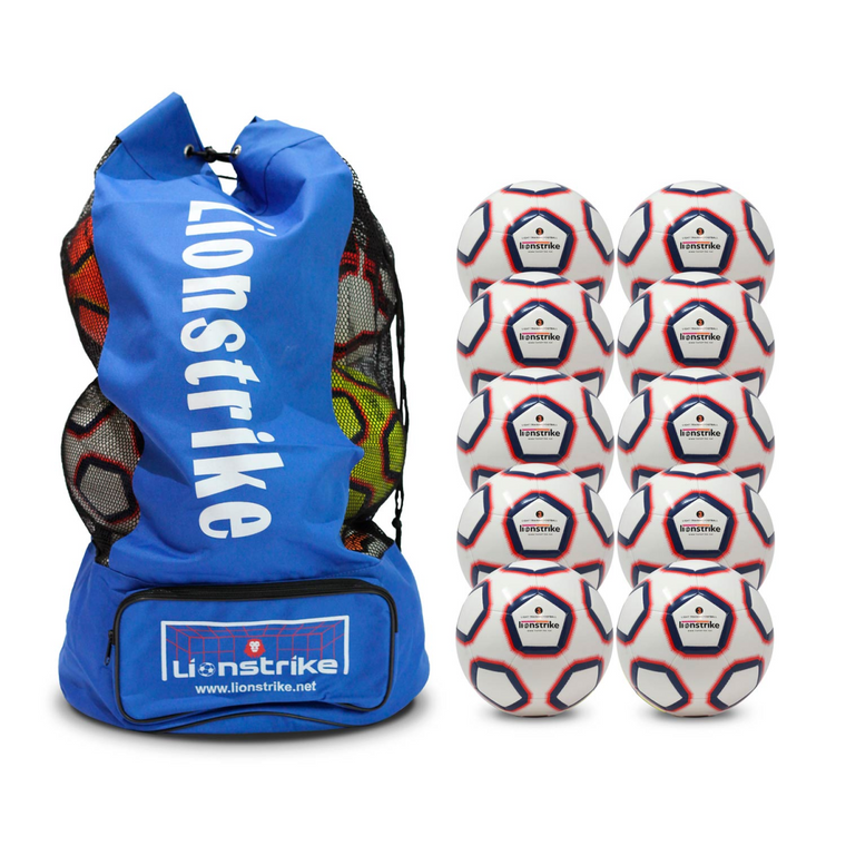 Lionstrike Lite Training Football Multipack Bundle - White footballs / Size 3 (3-7yrs)