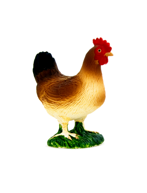 Hen Standing Toy Realistic Farm Animal Figurine