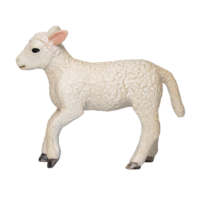 Romney Sheep Lamb Running Realistic Farm Animal Figurine