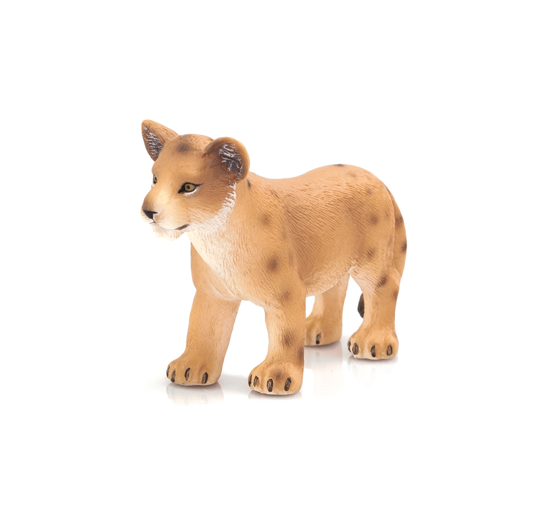 Lion Cub Standing Toy Realistic Big Cat Figurine