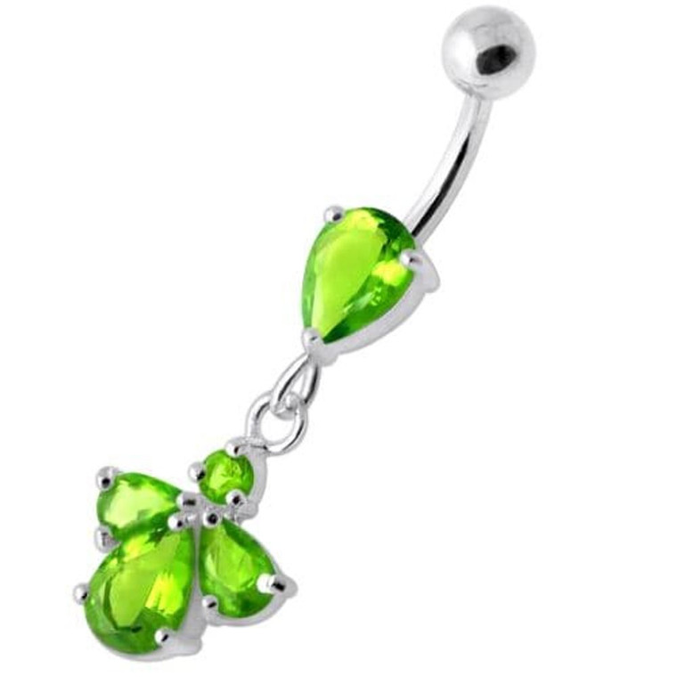 Fancy Jeweled Dangling Belly Banana - Peridot