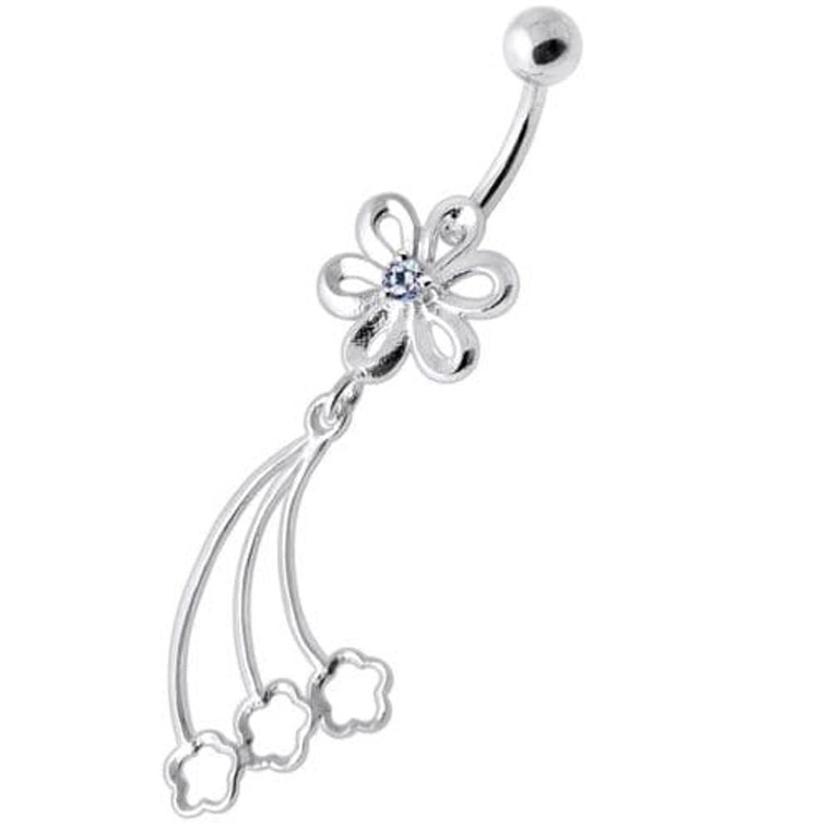 Fancy Jeweled waving flower Belly Banana - Emerald