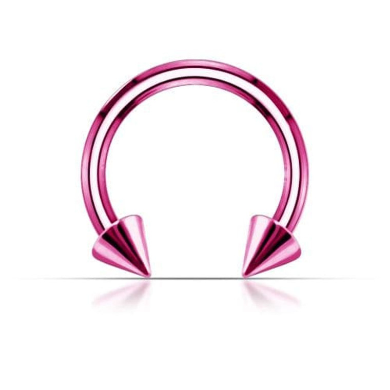 316L Surgical Steel Anodised CBB with Cone - 10x3mm / Pink