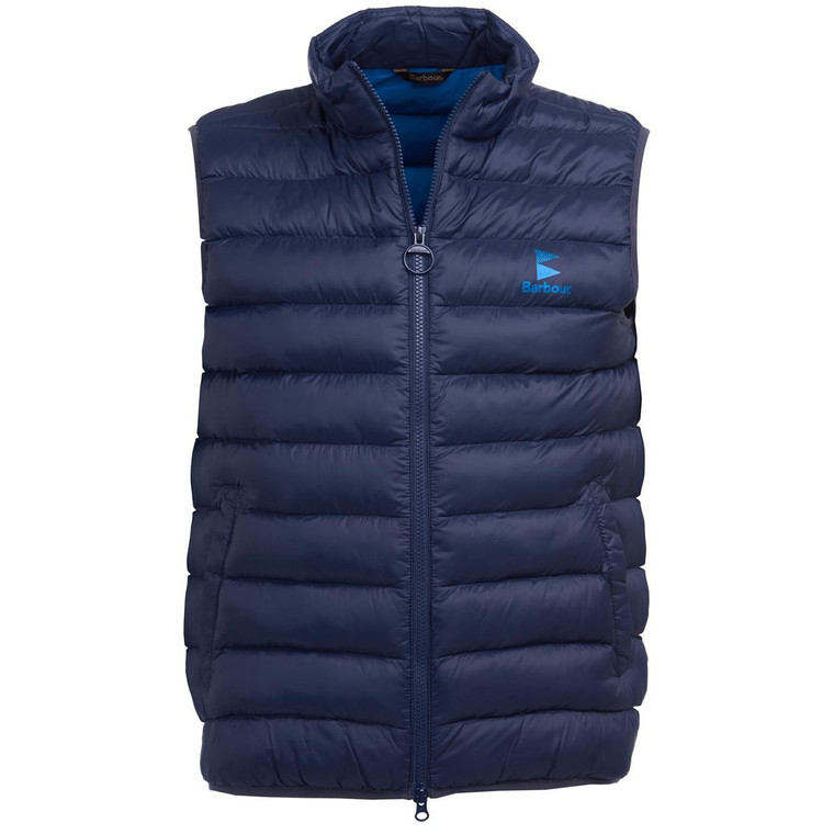 Navy Blue Mens Barbour Brund Gilet