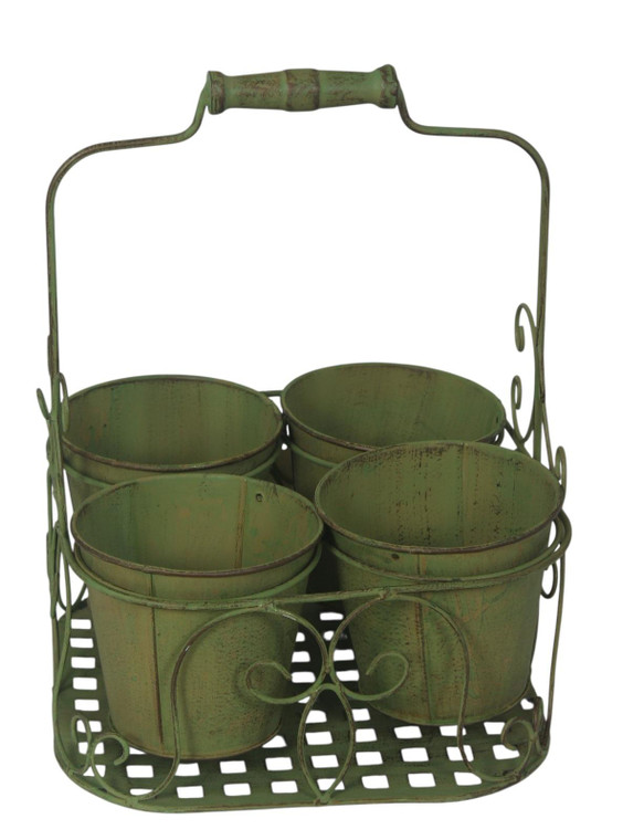GREEN 4 POT PLANTER