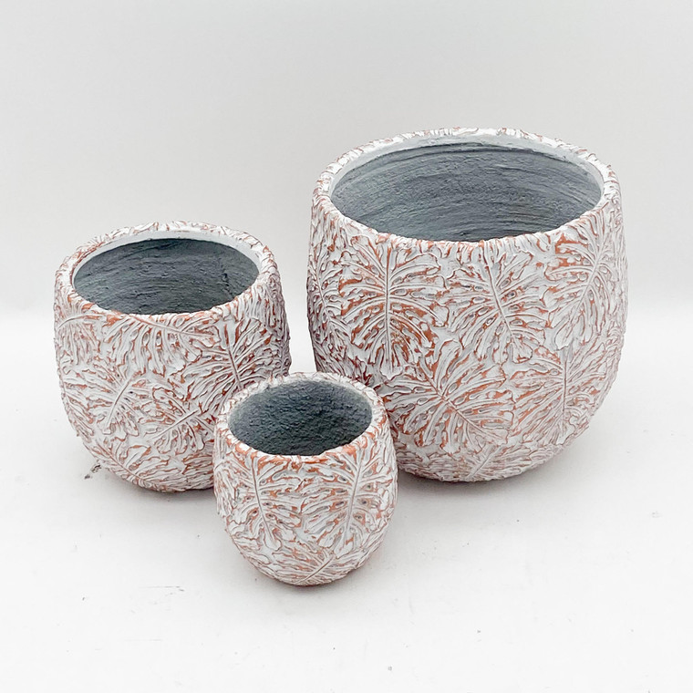 23/33/45CM SET 3 CEMENT POTS