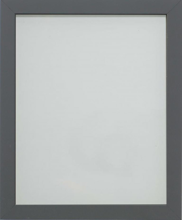 Foil Wrapped MDF Picture Photo Frame Fitted with Perspex Plexiglass, Grey Frame - 50.8x25.4