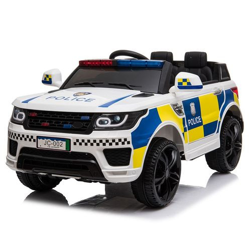 Dual Drive 12V 7Ah Police Car with 2.4G Remote Control White