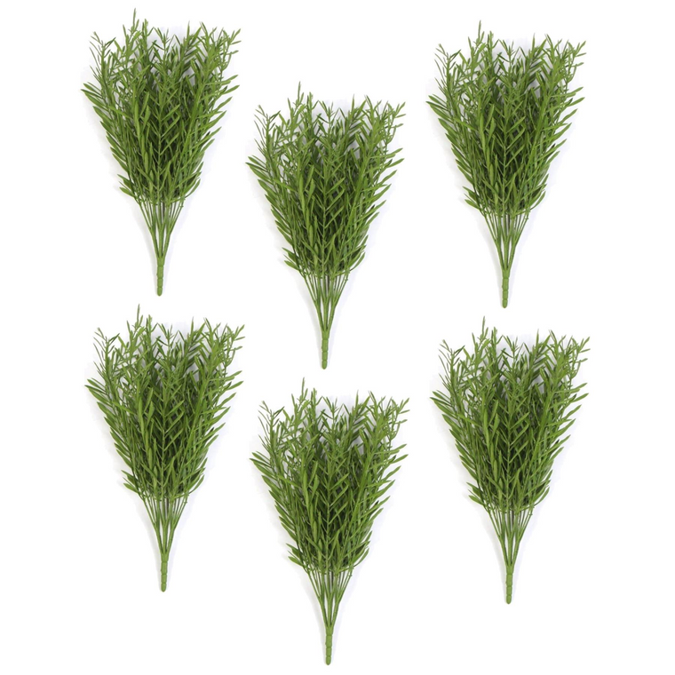 Pack of 6 x 40cm Fire Resistant Artificial Foliage Grass Stem