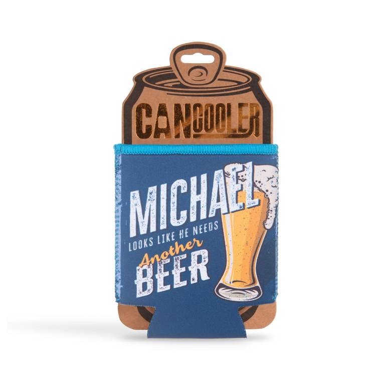 Pre-personalied Can Cooler Gift - For Cans and Bottles - Michael