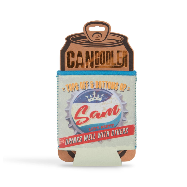 Pre-personalied Can Cooler Gift - For Cans and Bottles - Sam