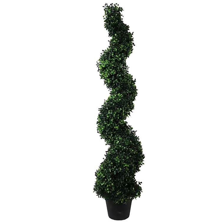 120cm Artificial Natural Boxwood Spiral Topiary