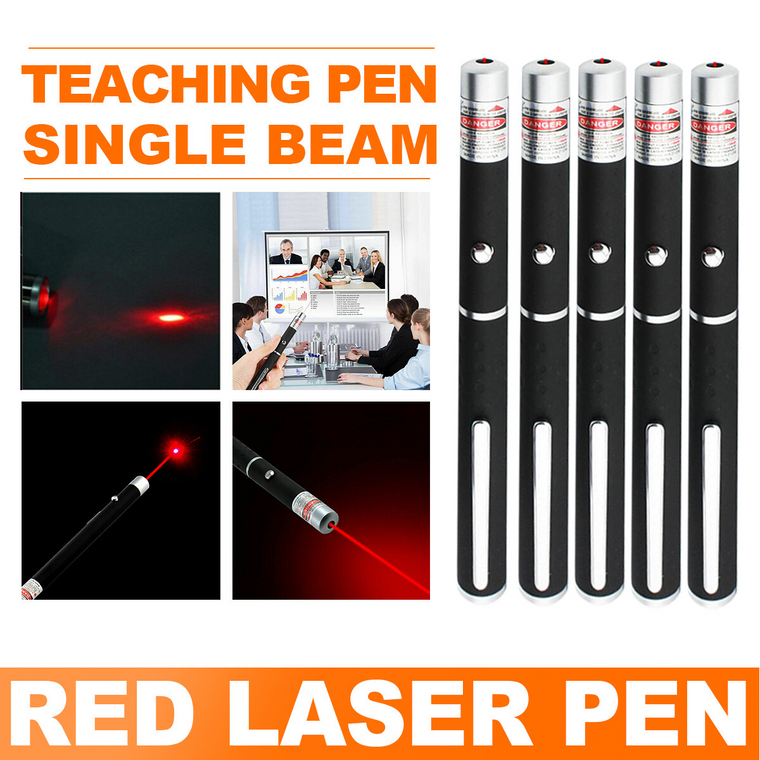 5 PCS Small Laser Pointer Pen 650nm Red Light Visible Beam 1mW For conference presentation