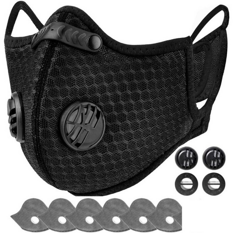 Reusable Half Face Cover Mask w/ Filter Cycling Outdoor Sport Face Mask