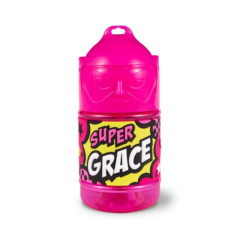 Pre-personalised Kid's Superhero Drinks Bottle - Grace