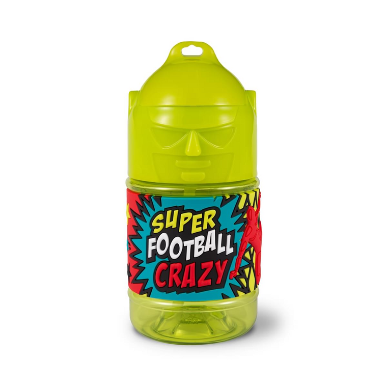Pre-personalised Kid's Superhero Drinks Bottle - Super Football Crazy