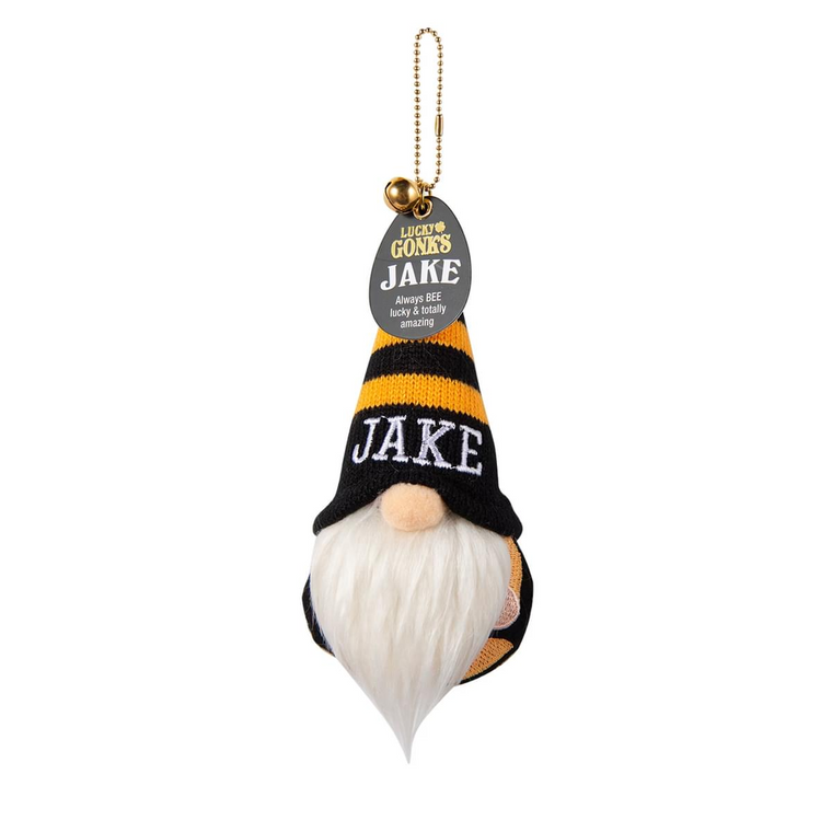 Pre-personalised Lucky Gonk Mascot Keyring For Bags and Backpacks - Jake