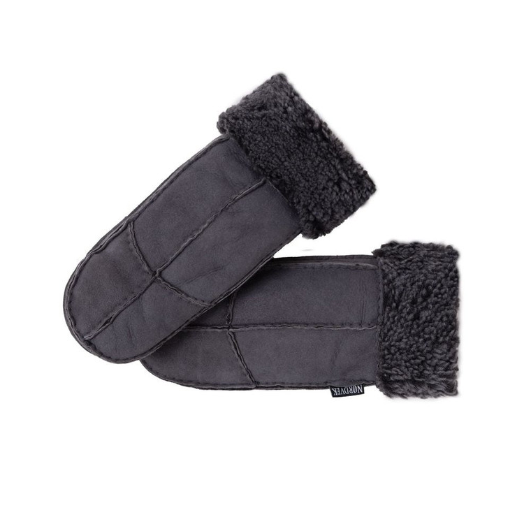 Nordvek Womens Sheepskin Mittens - 308-100 - Stone Grey