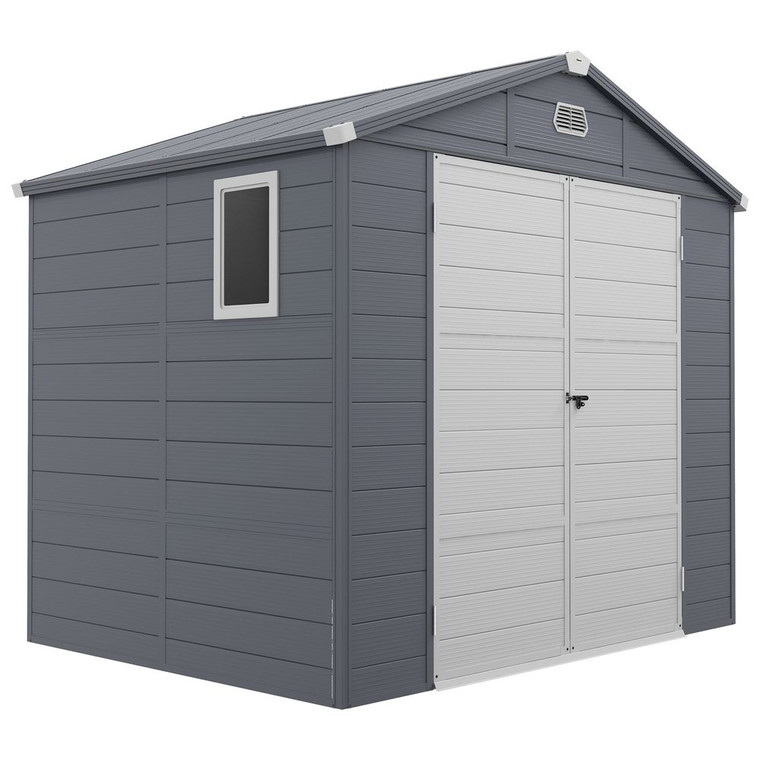 Outsunny Garden Shed Storage with Foundation Kit and Vents - 240L x 190W x 228Hcm