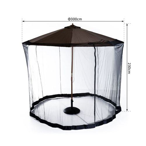 2.3 m Umbrella/Table Mosquito Net-Black