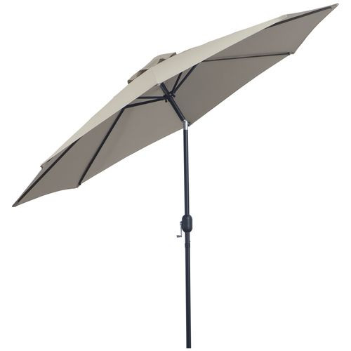 3m Parasol Patio Umbrella,Tilt and CrankLight Grey